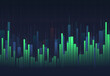© adobe st - A stock market graph with green and blue colors