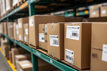 Control Tags on Warehouse Shelves Monitoring Product Inventory and Tracking