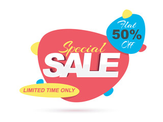 Sticker - Special Sale Poster, Banner or Flyer design.