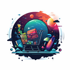 Sticker - Shopping Online