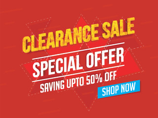 Sticker - Clearance Sale Poster, Banner or Flyer design.