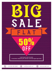 Wall Mural - big sale flyer, banner or poster design.