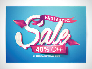 Wall Mural - fantastic sale banner, poster or flyer design.
