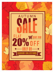 Canvas Print - Autumn Sale Flyer or Pamphlet.