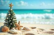© Olga - Christmas tree with starfish and shells on a sandy Caribbean beach