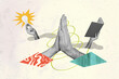 © deagreez - Creative collage human hands palms high five cooperation unity trust teamwork book reader lamp lightbulb eureka success idea solution