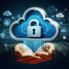 Cloud Cybersecurity Illustration