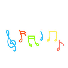 Sticker - Colorful Musical Notes 