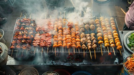 Asian street food wallpaper