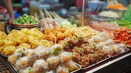 Sticker - Asian street food wallpaper