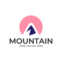 Poster - Mountain logo, Peak logo design vector template