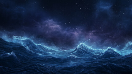 Canvas Print - background tile image of night magic sky palewave, magic