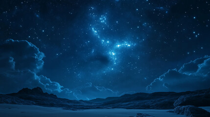 Canvas Print - background tile image of night magic sky palewave, magic