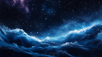 Wall Mural - Background tile image of night magic sky palewave, magic
