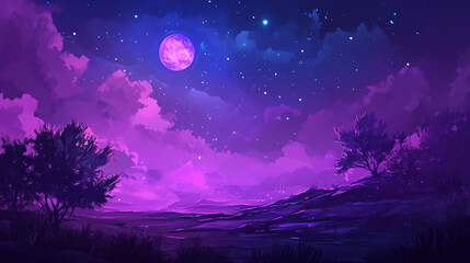 Wall Mural - background tile image of night magic sky palewave, magic