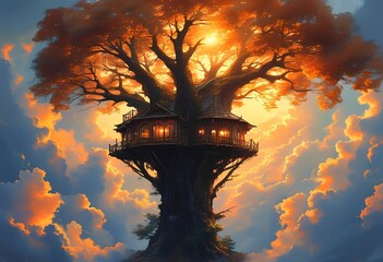 Wall Mural - treehouse