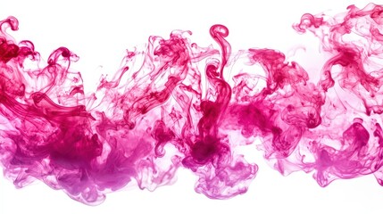 Canvas Print - Pink ink swirls in water