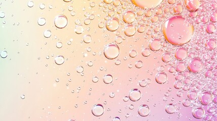 Abstract Pink and White Water Droplets Macro Background