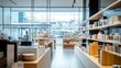 © Boinah - A modern retail space showcasing various products on display shelves.