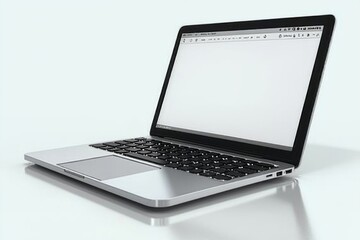 laptop mockup on isolated white background created with generative ai