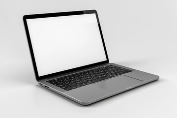 laptop mockup on isolated white background created with generative ai