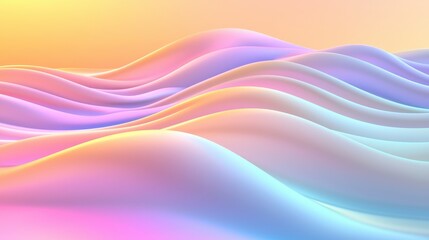 Wall Mural - Abstract Wavy Background with Pastel Colors