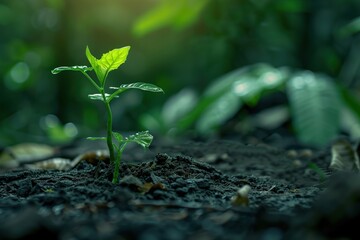 Wall Mural - Small Plant Sprouting