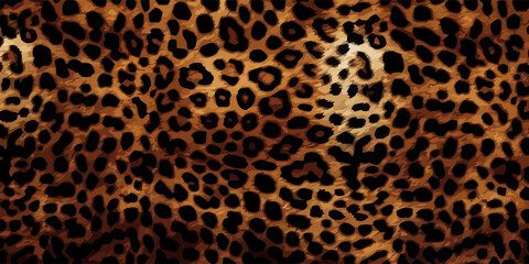 Wall Mural - Leopard leather. Leather texture background. Leopard skin texture. Vector illustration.