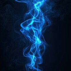 Canvas Print - Abstract blue smoke