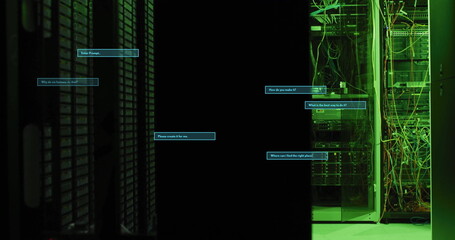 Poster - Image of ai text and data processing over computer servers