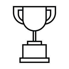 Basic RGBvector trophy. icon competition results. outline design style. Suitable for competitions, wins, school, learning. vector design template