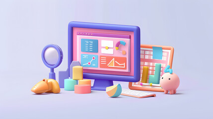 Usability Testing icon Product Design 3D cartoon