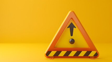 Poster - Warning Icon Graphic Design 3d Cartoon