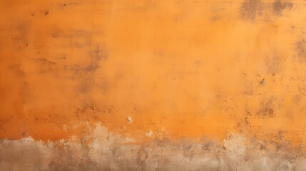 Wall Mural - A textured orange wall with a gradient effect, showcasing weathered and worn surfaces.