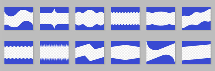 Wall Mural - divider shapes for websites collection. abstract design elements for header and bottom section. wave