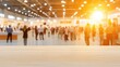 © Narongsag - Wooden Tabletop with Blurred Background of People in Convention Center