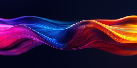 Wall Mural - Abstract colorful wave