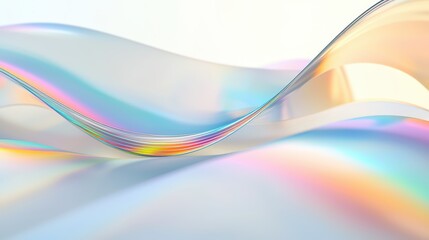 Wall Mural - Abstract iridescent waves