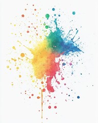 Wall Mural - Colorful paint splatters