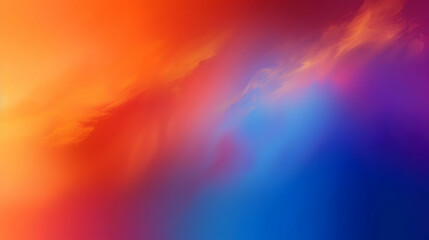 Wall Mural - Abstract Background with Orange, Red, Blue, and Purple Colors Blending Together in a Smooth Gradient