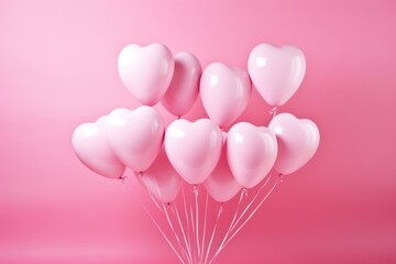 Sticker - Balloon helium heart pink.