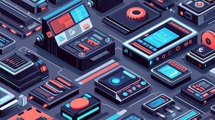 Future technology console interface element design