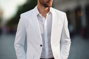 Canvas Print - Suit blazer jacket shirt.