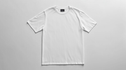 Sticker - blank crew neck t-shirt mockup on white background
