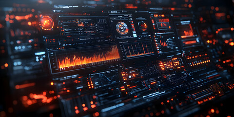 Futuristic Technology Background - Data Analysis Illustration