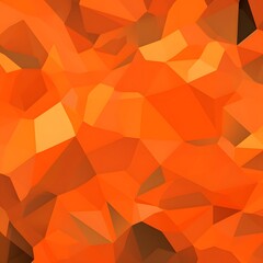 Wall Mural - A vibrant, abstract orange polygonal background with varying shades and textures.