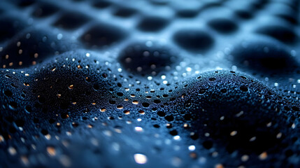 Wall Mural - Abstract Background of Blue Textured Surface with Water Drops