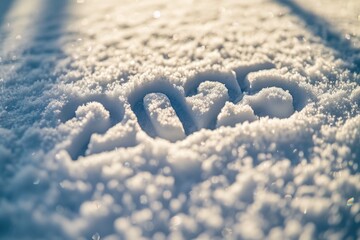 Winter Wonderland: Close-up of '2025' in Textured Snow