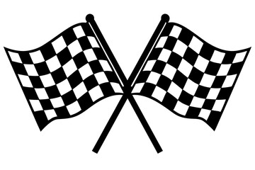 two crossed checkered Flag NASCAR Racing flag sports finish line flag svg vector cutfile for cricut ,silhouette 