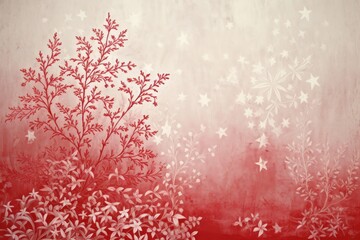 Poster - Oriental toile art style with star wallpaper pattern nature red.